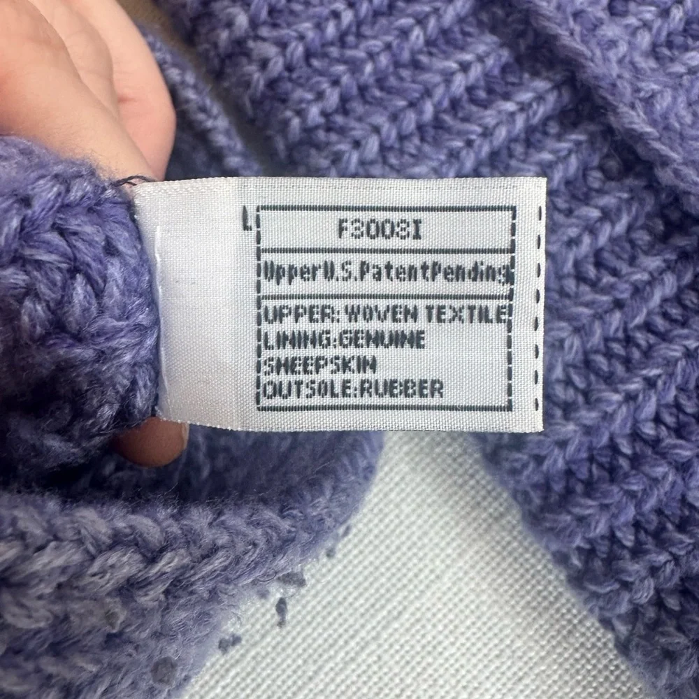 UGG Australia Knit Tall Boots Purple Button Sweater Boots Women’s Size 5